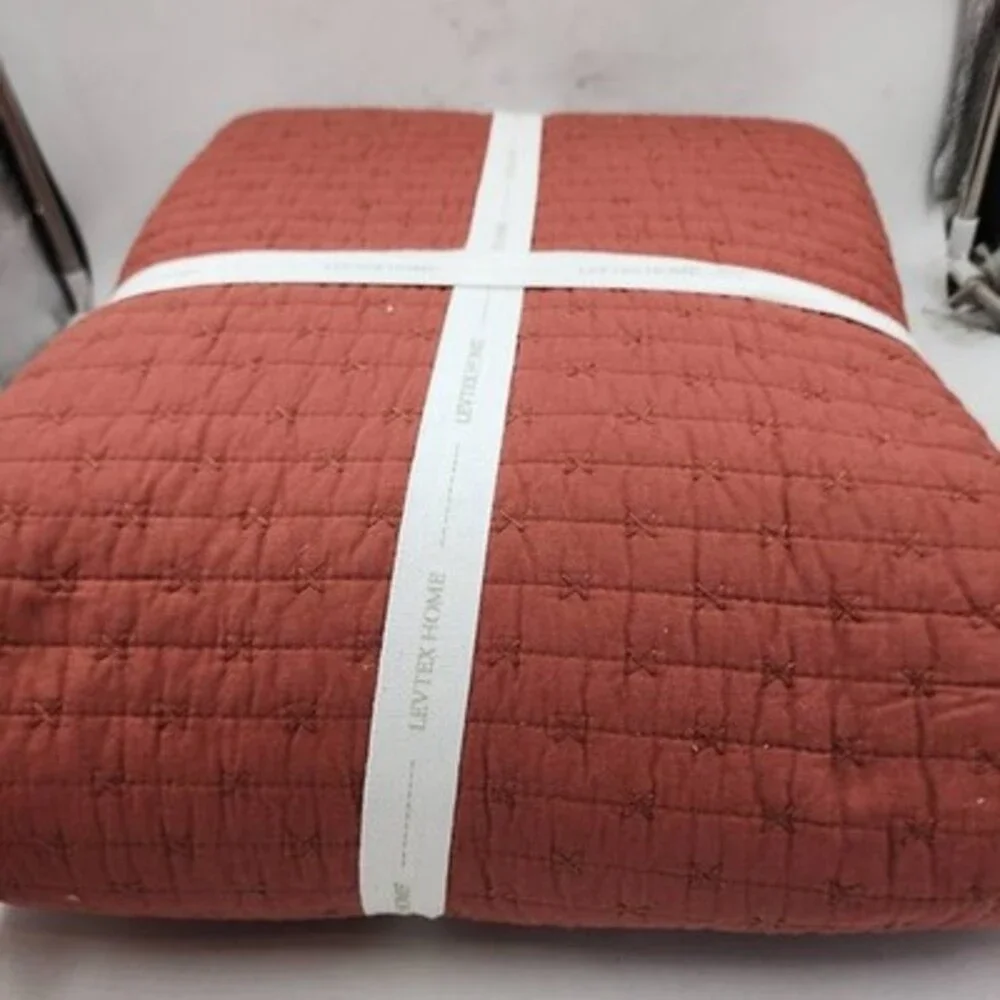 Levtex Home Cross Stitch Quilt Set Full/Queen - Clay